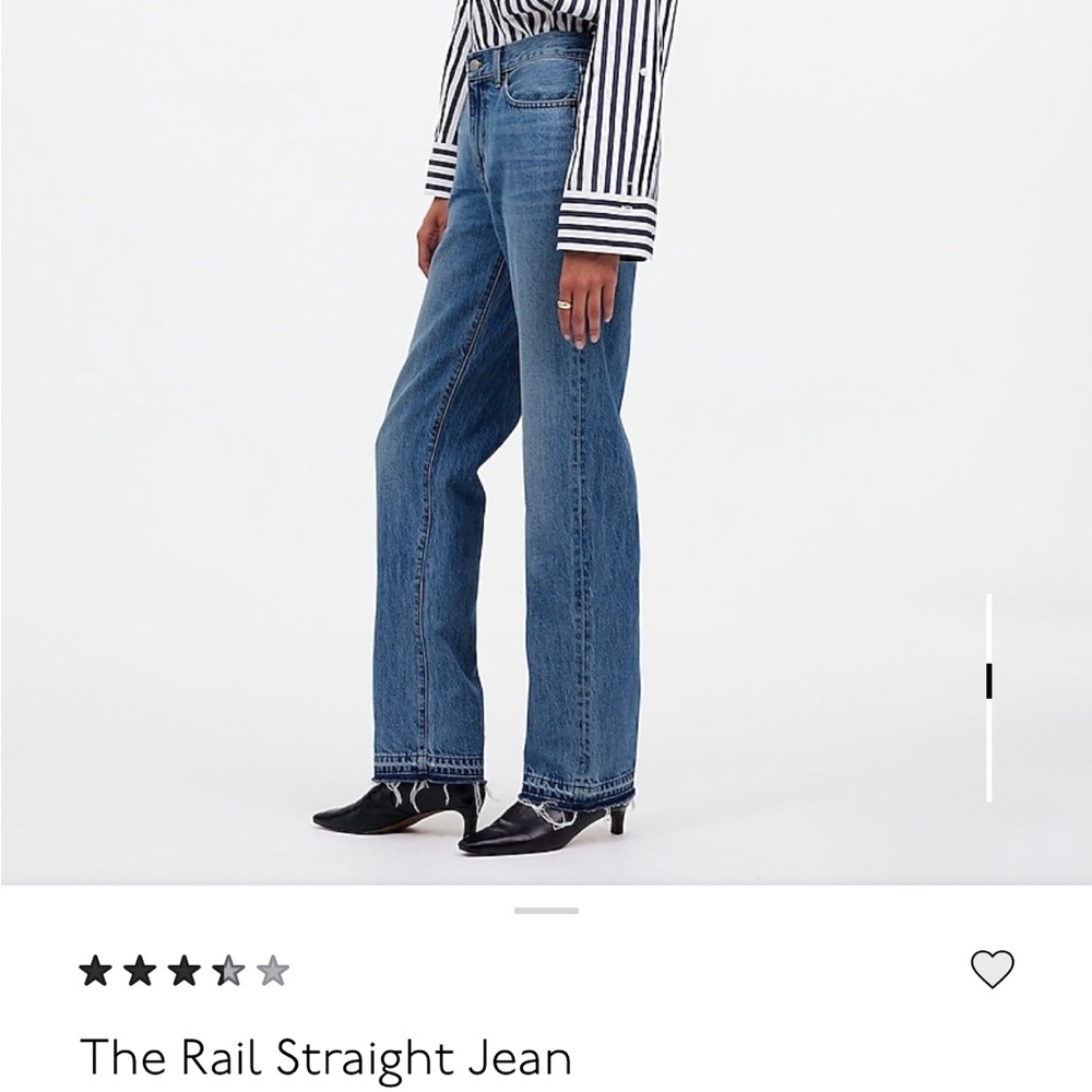 Madewell The Rail Straight Jean - Reston wash - Picture 5 of 16
